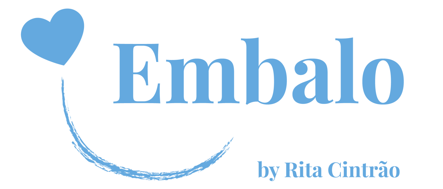 Logótipo "Embalalo" com coração e assinatura Rita Cintrão.